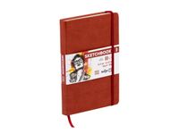 Darwi For You - Carnet de croquis - reliure piquée - 140 x 210 mm - portrait - 80 feuilles - papier blanc - couvercle en terre cuite