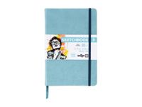 Darwi For You - Carnet de croquis - reliure piquée - 140 x 210 mm - portrait - 80 feuilles - papier blanc - couverture bleu pale