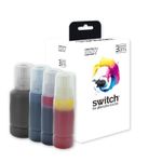 Recharge d'encre compatible HP 30, 31, 32, 51, 52, 53 - pack de 4 - noir - Switch