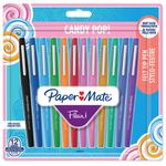 PAPERMATE - 12 Feutres d'Écriture Flair Candy Pop - Pointe Moyenne - Assortiments Variés