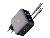 FORCE - Chargeur secteur + cable USB C/USB C - 140 watt - 1 USB A + 3 USB C - noir
