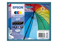 Epson 406 Parapluie - pack de 4 - noir, cyan, magenta, jaune - cartouche d'encre originale