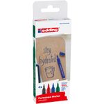 edding - Set de 4 Marqueurs permanents en Aluminium recyclé e-2000C Assortis - Pointe Ogive 1,5-3 mm