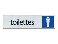 Pickup - Plaque de signalisation - 165 x 44 mm - toilettes pour hommes