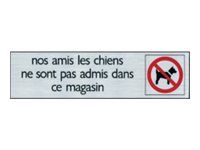 Pickup - Plaque de signalisation - 165 x 44 mm - chiens interdits