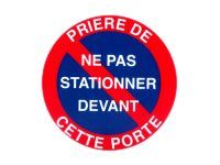 Pickup - Plaque de signalisation ronde - 300 mm (diamètre) - parking interdit