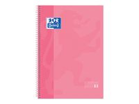 Oxford ebook 1 color a4+ 80 hojas  5x5 rosa palido