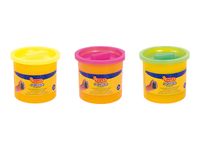 JOVI BLANDIVER - 3 pots de pâte à modeler - 110 g - jaune fluo, vert fluorescent, phosphorescent magenta