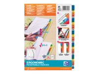 Oxford StrongLine - Intercalaire 31 positions numériques 1 à 31 - A4 Maxi - carte blanche