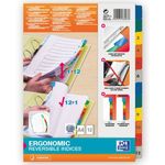 Oxford StrongLine - Intercalaire 12 positions numériques 1 à 12 - A4 - carte blanche
