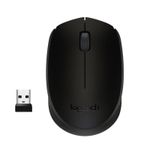 Logitech B170 - Souris - optique - 3 boutons - sans fil - 2.4 GHz - récepteur sans fil USB - noir