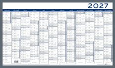 Calendrier LECAS - 2 Couleurs -  65x43 - 1 année sur 2 faces