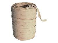 Maildor - Pelote de raphia synthétique - ruban d'emballage 100 m - ivoire