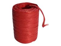 Maildor - Pelote de raphia synthétique - ruban d'emballage 100 m - rouge