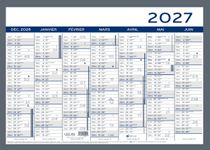Calendrier Lecas 2 Couleurs 55x40,5 1 Année Sur 2 Faces Hamelin