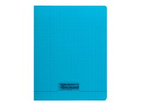 Calligraphe 8000 - Cahier polypro 17 x 22 cm - 140 pages - grands carreaux (Seyes) - bleu