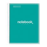 Notebook Emotions, Couverture souple, A4, quadrillage 5x5 mm, 80 feuilles de 1 couleur, Miquelrius, Turquoise.