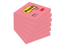 Post-it - 6 Blocs notes - rose néon - 76 x 76 mm