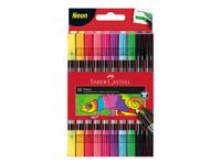 Faber-Castell Neon - 10 feutres double pointe (fine et épaisse)