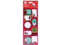 Apli kids - 16 étiquettes cadeau - 100 x 305 mm - Noël/pink x'mas