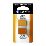 Daler-Rowney Aquafine - Ensemble de peinture - 2 parties - aquarelle - 2 couleurs - ocre jaune, terre de Sienne naturelle - demi-plateau
