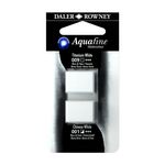 Daler-Rowney Aquafine - Ensemble de peinture - 2 parties - aquarelle - 2 couleurs - blanc titane, blanc de Chine - demi-plateau