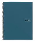 Notebook The Original, Couverture rigide, A5, lignes horizontales, 80 feuilles de 1 couleur, Miquelrius, Océan.