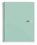 Notebook The Original, Couverture rigide, A4, lignes horizontales, 80 feuilles de 1 couleur, Miquelrius, Aqua.
