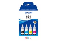 Epson EcoTank 664 - pack de 4 - noir, jaune, cyan, magenta - réservoir d'encre original