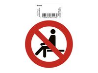 Exacompta - Pictogramme - interdit de s'asseoir - 100 x 100 mm - rouge