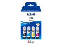 Epson EcoTank 104 - pack de 4 - noir, jaune, cyan, magenta - réservoir d'encre original
