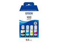 Epson EcoTank 102 - pack de 4 - noir, jaune, cyan, magenta - réservoir d'encre original