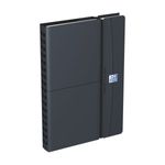 Agenda à élastique Office - 1 semaine sur 2 pages - 10 x 15 cm - gris/noir - Oxford