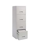 Classeur 4 tiroirs pour dossiers suspendus - 125,6 x 40 x 40 cm - gris