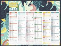 Calendrier bancaire illustré année civile BOUCHUT "Exotique Medium" 32 x 42 cm Pefc 70 %