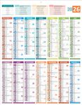 Calendrier bancaire année civile BOUCHUT "Carte de France" 43 x 55 cm Pefc 70 %