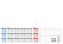 Bouchut Quadri-Pratic - Sous-main millésimé - 25 feuilles - 38,5 x 54 cm