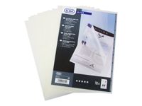 M STAR - 10 Pochettes coin - A4 - pour 25 feuilles - 15/100 - incolore