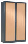 Armoire métal démontable Class 900 - 180 x 90 x 43 cm - anthracite/imitation hêtre