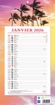 Calendrier bloc mensuel à feuillets année civile BOUCHUT "409 Exotique" 19 x 36 cm Pefc 70 %