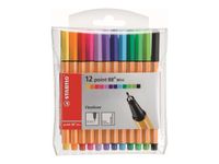 Stabilo point 88 Mini - 12 Feutres fin - couleurs assorties - 0.4 mm