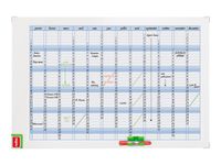 Nobo Performance - Planning annuel magnétique - effaçable à sec - 90 x 60 cm