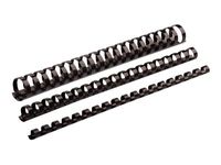 Fellowes - 100 anneaux de reliure en plastique - 6 mm - jusqu'à 20 feuilles - noir