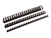 Fellowes - 100 anneaux de reliure en plastique -14 mm - jusqu'à 100 feuilles - noir