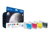 Brother LC1000 - Pack de 4 - noir, cyan, magenta, jaune - cartouche d'encre originale