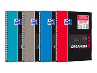 Oxford Etudiants - Cahier trieur Organiserbook A4+ (24 x 29,7 cm) - 160 pages - petits carreaux (5x5 mm) - disponible dans différentes couleurs