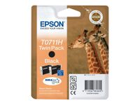 Epson T0711H Girafe - Pack de 2 - noir - cartouche d'encre originale