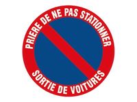 Pickup - Pictogramme rond - Défense de stationner / sortie de voitures - 300 mm