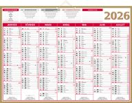 Calendrier bancaire année civile BOUCHUT "Quarantor" 40,5 x 55 cm Pefc 70 %