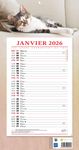 Calendrier bloc mensuel à feuillets année civile BOUCHUT "409 Animaux" 19 x 36 cm Pefc 70 %